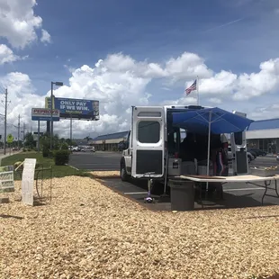 Coconut truck in the parking lot!