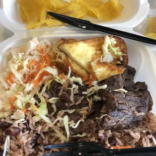 Carne Asada con gallo pinto y queso frito!