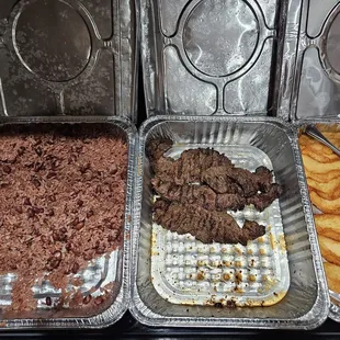 Carne asada, gallo pinto and queso frito