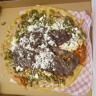 Petrolera...a Mexican &quot;pizza&quot; on masa.