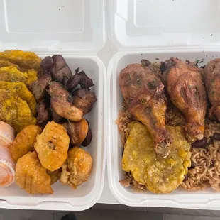 Griyo Platter (left), Biggy's Combo (right)