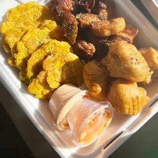 Our Griyo Plater! Griyo ( fried pork) fried plantain, marinad