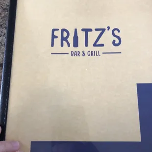 Front of menu.