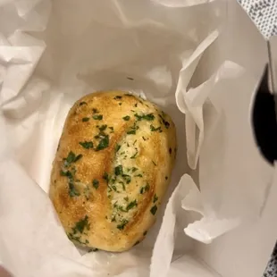 This is the garlic roll this will melt in your mouth this is one of the many sides you can get with your sandwich!