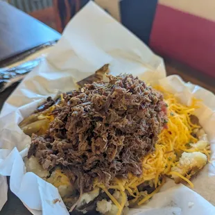 a pulled pork sandwich