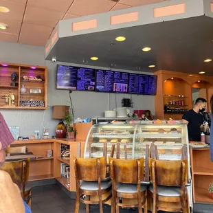 the interior of a coffee shop