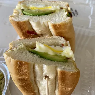 Breakfast Sandwich (On the smaller side, esp since I requested no bacon or tomato and added avocado, but still good flavor)