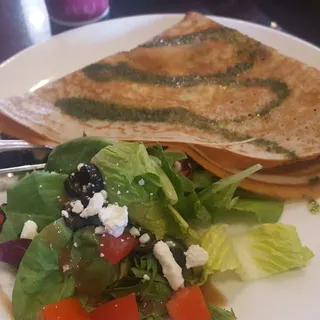 Shrimp Pesto Crepe