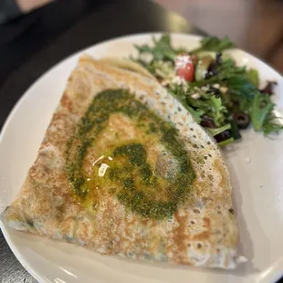Cheesy Spinach Crepe