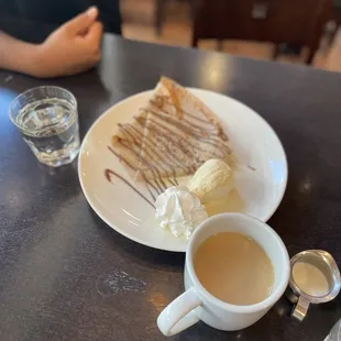 Nutella Crepe with Sauce n ice cream
