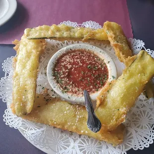 Zucchini Planks &amp; Marinara