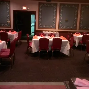 Our banquet room that can hold 75 people