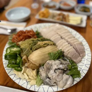 a plate of food on a table