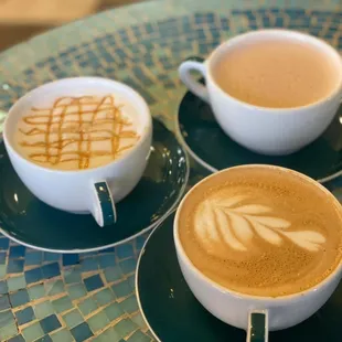 Caramel Cappuccino, Hot chocolate and Macchiato