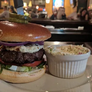 Black and Bleu burger- mmmm!