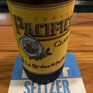a bottle of beer