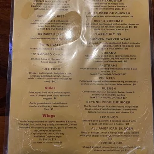 Menu - 18 Feb 24