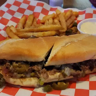 Cheesesteak, very good.