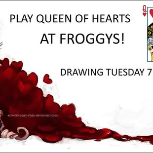 a drawing of a queen of hearts