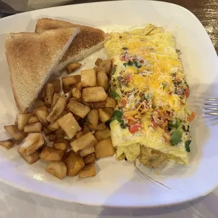 Omelette with rosemary potatoes