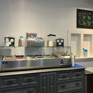 Toppings and prices