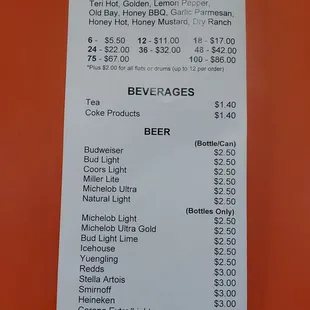 Menu as of 11-8-22