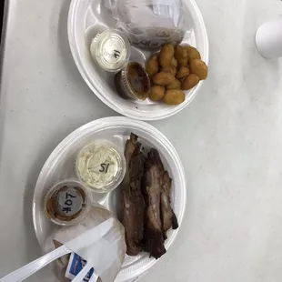 two plates of food