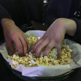 Carmen makes the best popcorn