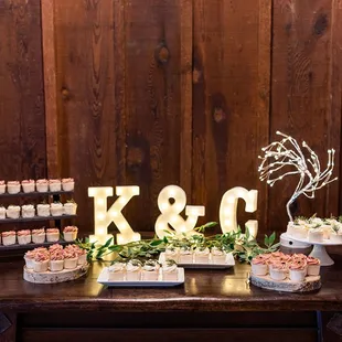Cupcakes - Petals and metals + Rustic greenery designs