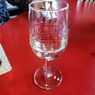 Wine tasting portion.