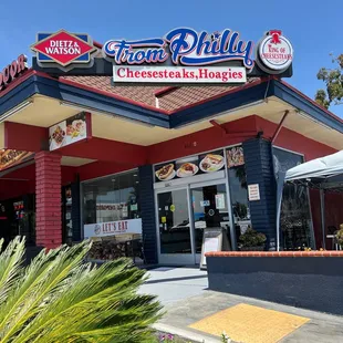 the front of the restaurant