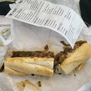 the inside of the sandwich