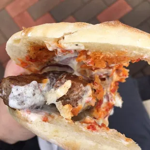 Ate too fast so I didn't get a photo while it was whole.  Ćevapi with ajvar, kajmak and onions.