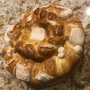 Slavski kolac! Each family in Serbia celebrate Saint and at that day they bake this beautiful bread!
