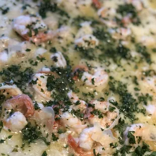 Garlic butter Chardonnay shrimp and grits.