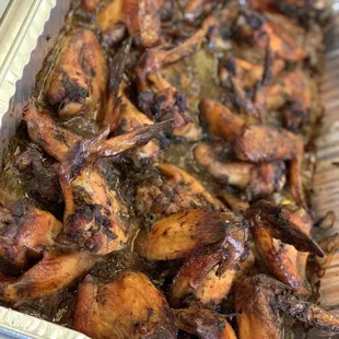 Roasted jerk chicken.