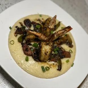 Bbq shrimp and grits.