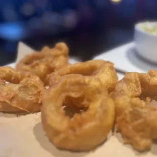 Onion rings with the beer batter