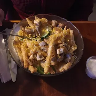 a plate of food on a table