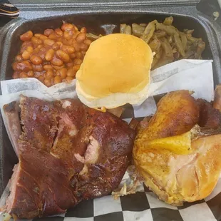 Chicken Rib combo dinner.