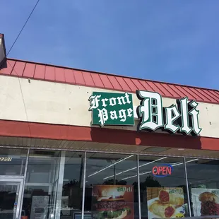 the front of a deli restaurant