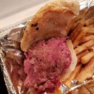a sandwich and french fries
