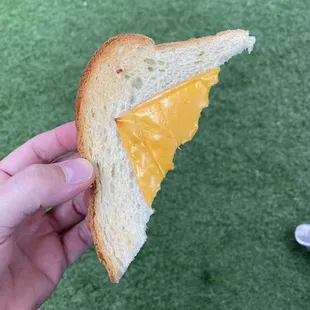 The saddest grilled cheese in Virginia  Where's the beef?