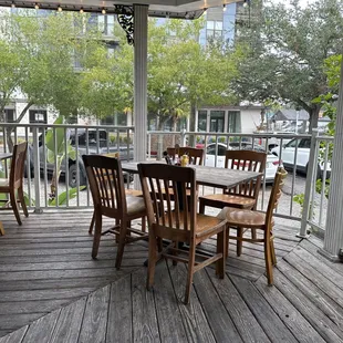 a table and chairs