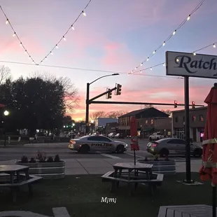 outside