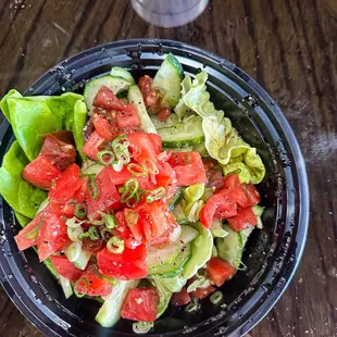 Cucumber and tomato salad