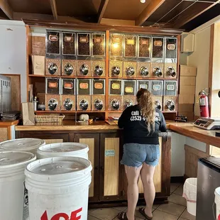 Lots of whole bean coffee options you can buy bagged and have ground for you