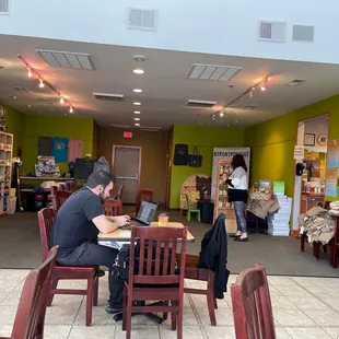 Good place to work...and lots of local goodies!