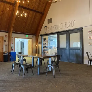 Seating area (front) next to ordering area.