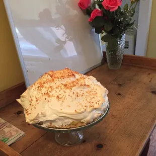 Homemade coconut cream pie!  All is homemade